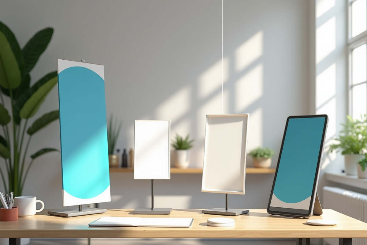 Bureau lumineux avec outils de point de vente