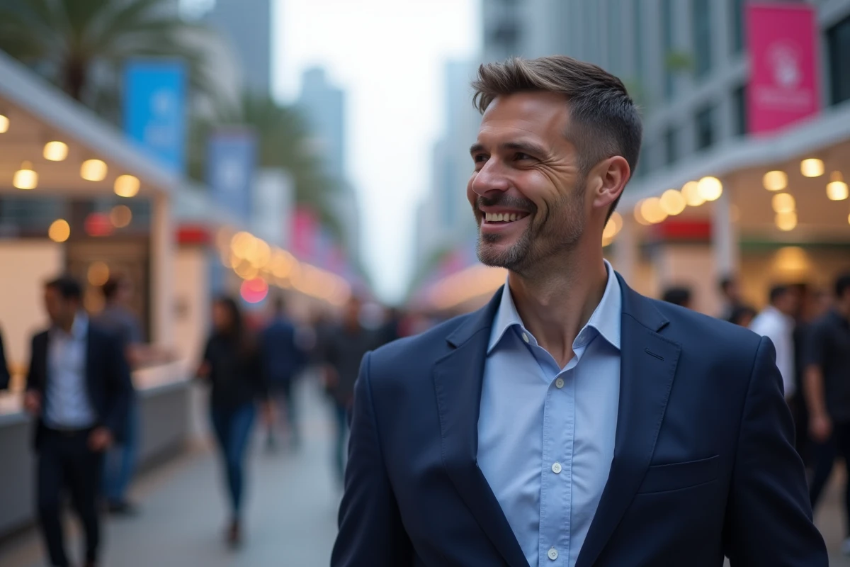 Homme entrepreneur discutant lors d