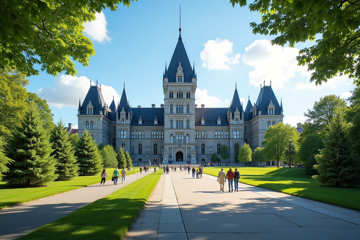 Façade du parlement du Quebec en journée ensoleillée